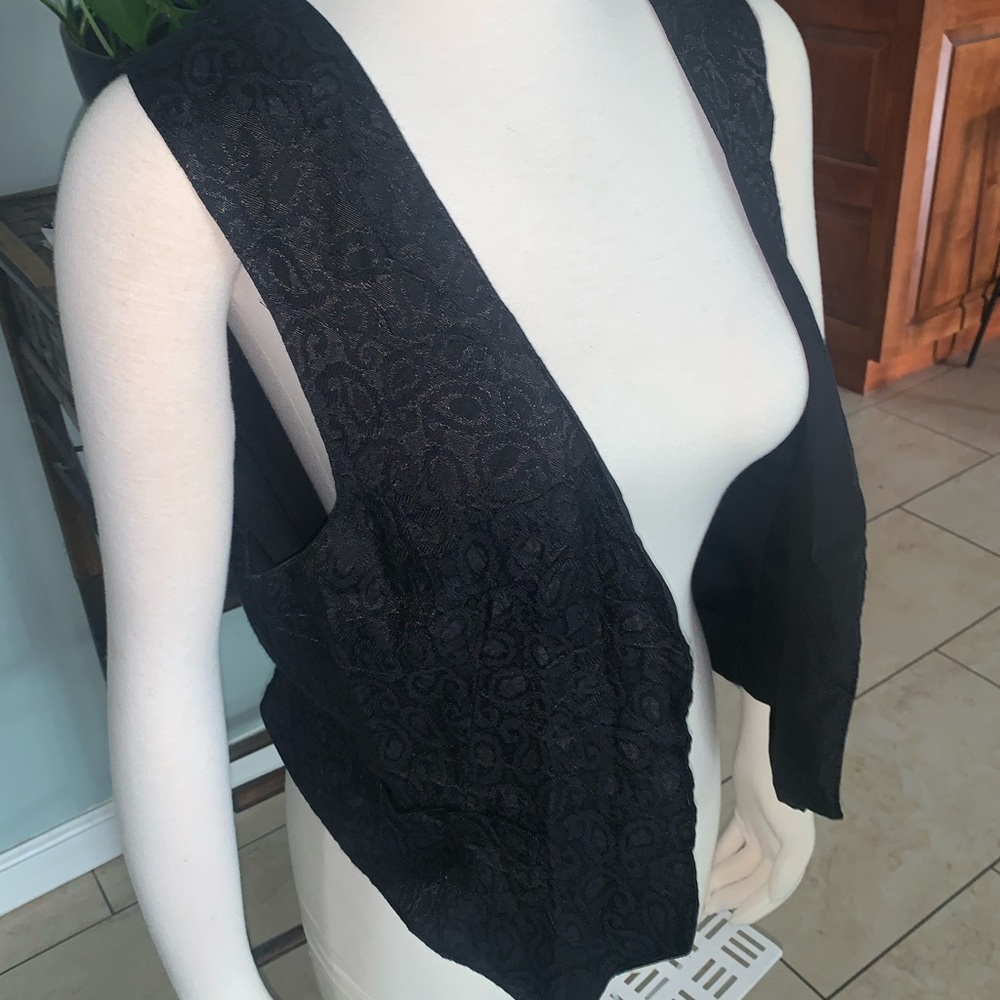 Vintage Black Paisley Vest